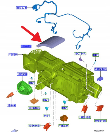FILTR KABINOWY FORD MUSTANG 2015- 2023- OE 2629574 _ MU2J-19N619-FA