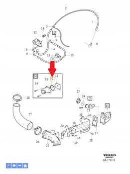 VOLVO S60 V70 XC70 S80 XC90 uszczelniacz zawor EGR