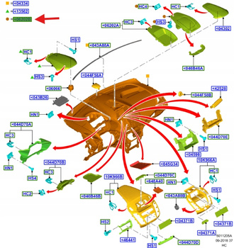 SCHOWEK W DESCE ROZDZIELCZEJ 2246998 _ KT1B-A045B58-AA3ZHE