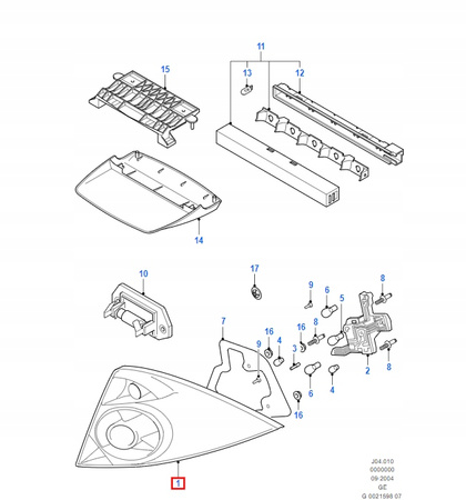 LAMPA LEWA TYLNA FORD MONDEO Mk3 2004-2005_1345031_5S71-13405-AA