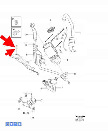 WSPORNIK NAGRZEWNICY POSTOJOWEJ 2.0 B4 D4 VOLVO XC90 2016- OEM 31449120