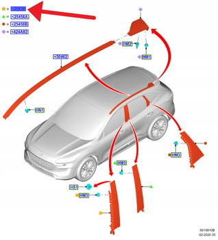 LISTWA PIONOWA DRZWI PRAWA FORD KUGA 2020- 2427124 _ LJ6B-S20898-AA59B8