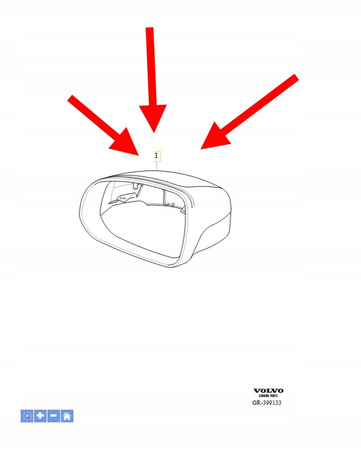 OBUDOWA POKRYWA LUSTERKA LEWEGO VOLVO XC90 2016- OEM/OE 40003258