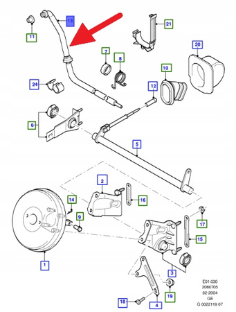 PRZEWÓD PODCIŚNIENIA 2.0 TDDI MONDEO 2000- 2002 OE 1152727 _ 1S71-2420-CE