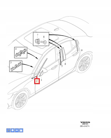 LISTWA SZYBY CZOŁOWEJ VOLVO OE 31469401