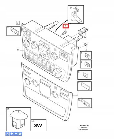 ŻARÓWKA ECC VOLVO XC90 I, S60 I, S80 I OE 30739358