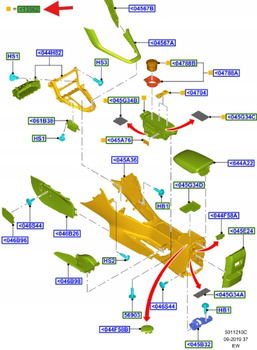 KONSOLA PODSTAWKA NA NAPOJE FOCUS MK3 2014- 2179270 _ F1EB-R13560-FG3JA6