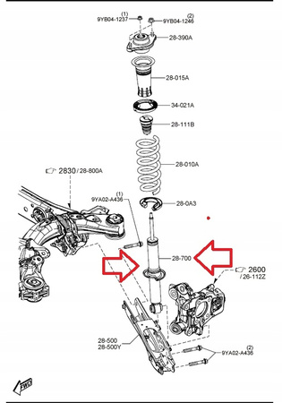 Amortyzator tylny - Mazda CX-60 2023_KBB628700E