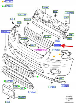 ATRAPA CHŁODNICY TRANSIT CONNECT MK1 2009- 5144237 _ 9T16-8150-ACZHNT
