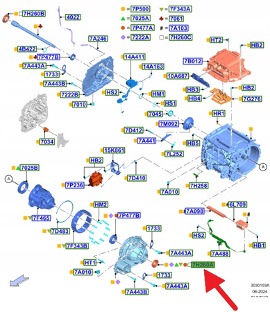 USZCZELNIACZ SILNIKA EV FORD TRANSIT 2019- OE 2629529 _ LJ9P-7H260-AD
