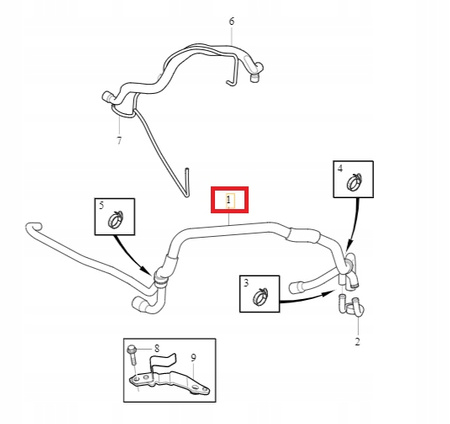 PRZEWÓD UKŁADU CHŁODZENIA VOLVO S60 I 01-09r