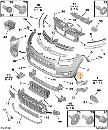 KRATKA HALOGENU LEWA CITROEN C4 PICASSO C4 SPACETOURER OE 9801674680
