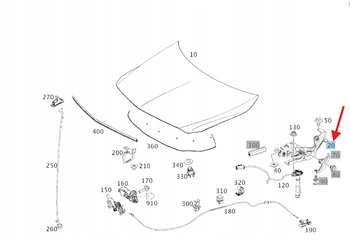 ZAWIAS PRAWY MASKI POKRYWY SILNIKA MERCEDES GLA W156 A W176 OE A1768800428