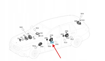 GŁOŚNIK DRZWI PRZEDNICH LEWA PRAWA MERCEDES C klasa W205 OE A2058204203