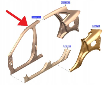 RAMA DRZWI LEWA FORD KUGA ESCAPE 2020- 2430954 _ LV4B-S211A11-AA