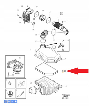 Volvo OE 31370161 filtr powietrza