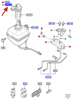 ZBIORNIK PŁYNU HAMULCOWEGO FORD FOCUS MK1 1998- 1084641 _ 98AB-2C246-AA