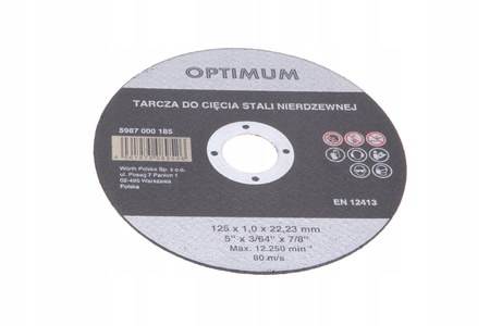 TARCZA DO CIĘCIA STALI NIERDZEWNEJ WURTH 125 x 22,