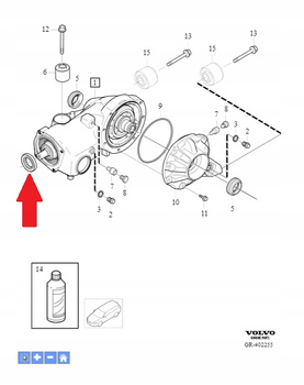 Uszczelniacz mostu tył Volvo S60,V60,XC60
