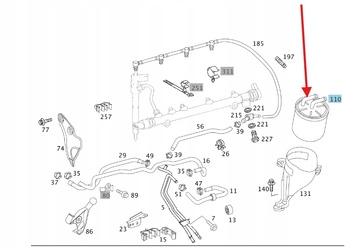 FILTR PALIWA OM629 OM640 OM642 OM646 OM647 OM648 MERCEDES OE A6460920501