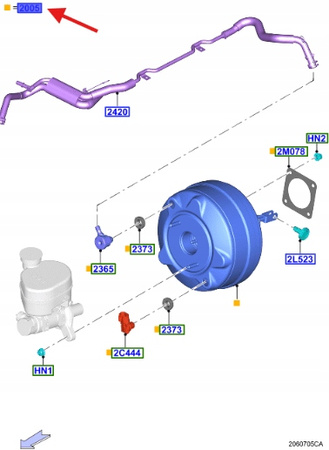 WZMACNIACZ HAMULCÓW 5.0 V8 FORD MUSTANG 2015- 2017 1925988 _ FR3C-2005-BD