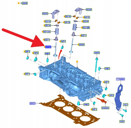 ZAWÓR SSĄCY 2.0 ECOBLUE MONDEO TRANSIT FOCUS 2018- 2585100 _ GK2Q-6507-AC