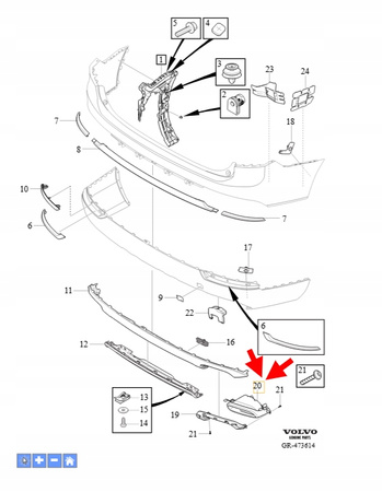 KOŃCÓWKA TŁUMIKU OSŁONA CHROM VOLVO XC90 2016- OEM/OE 31690661