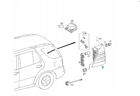 TYLE PRAWE ŚWIATŁO POZYCYJNE MERCEDES ML