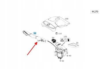 RURA DOLOT FILTRA POWIETRZA BENZYNA OM270 MERCEDES CLA GLA A OE A2700900100