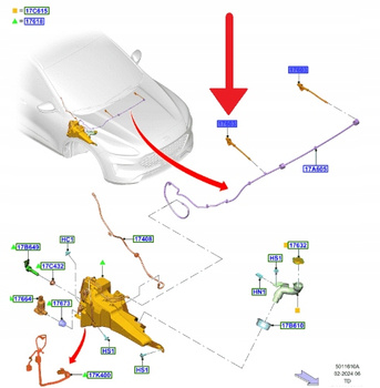 DYSZA SPRYSKIWACZA SZYBY PRZÓD L P FORD KUGA 2022- 2604245 _ LV4B-17666-BB