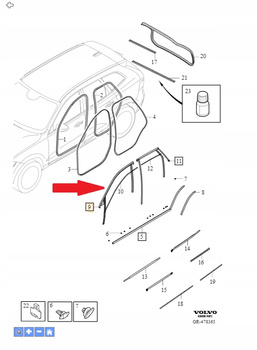 Listwa prowadząca Volvo XC60 (18-) OE 32237237