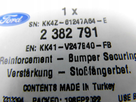 ODBÓJ DRZWI TYLNYCH FORD TRANSIT Mk8 2019- 2382791 _ KK41-V247B40-FB