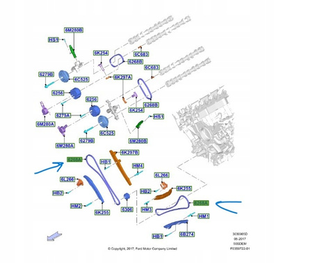 Łańcuch rozrządu - Ford Mustang Mk6_5272962_FR3E-6268-AA