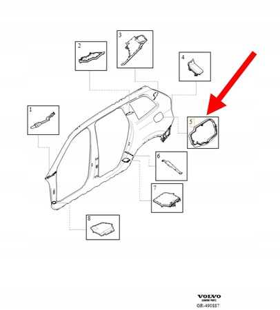 USZCZELKA WLEWU PALIWA VOLVO XC90 2016- OEM/OE 31688967