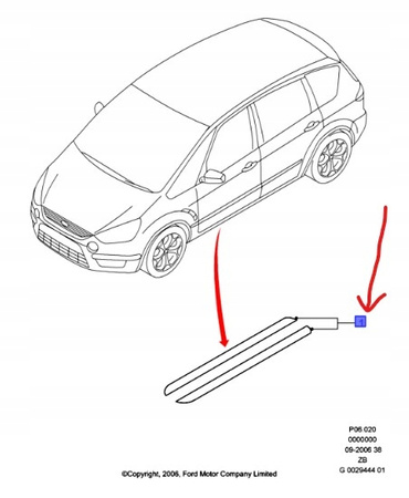 LISTWY PROGOWE FORD S-MAX Mk1 GALAXY Mk3 _1700870_AM6M2J-132A18-BB