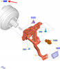 PEDAŁ HAMULCA FORD MUSTANG MK6 2015- 2020 OE 2515690 _ FR3C-2D094-CF