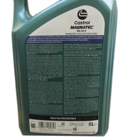 2x OLEJ SYNTETYCZNY 5W20 e FORD CASTROL MAGNATEC PROFESIONAL 5L