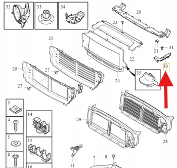 LEWY UCHWYT WSPORNIK KIEROWNICY POWIETRZA VOLVO S90 V90 2017- OE 31425104