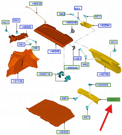 OSŁONA PROGU BAGAŻNIKA FORD FIESTA 2008- 12 OE 1857558 _ D1BB-B40352-AA3ZHE