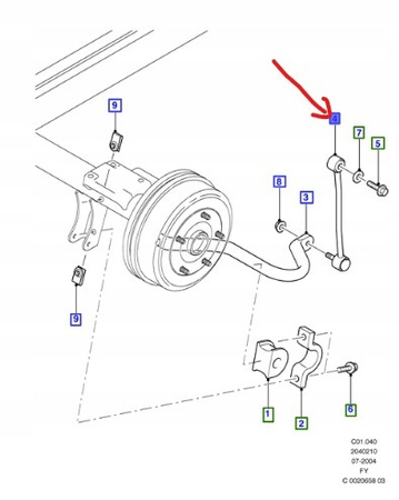 ŁĄCZNIK STABILIZATORA TYŁ FORD TRANSIT Mk5 2000-01_4042068_YC15-5C486-AC