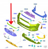LISTWA ZDERZAKA PRZÓD CHROM FORD KUGA 2024- 2784545 _ PV4B-17F788-ABE