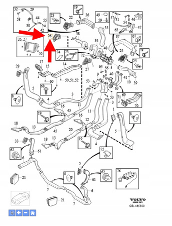 PRZEWÓD NAGRZEWNICY SILNIKA VOLVO XC90 XC70 XC60 OEM/OE 8698680