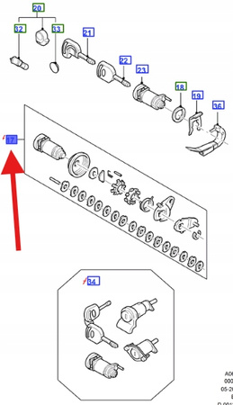 WKŁADKA ZAMKA DRZWI PRZÓD ESCORT 1990- 1993 OE 6191918 _ 91AB-A220K51-AA