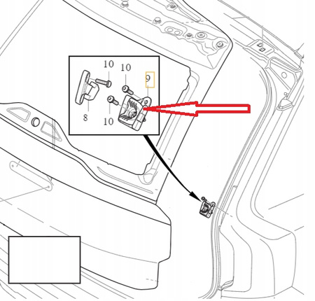 LEWY ODBÓJ KLAPY BAGAŻNIKA VOLVO XC90 2016- OEM/OE 31457732
