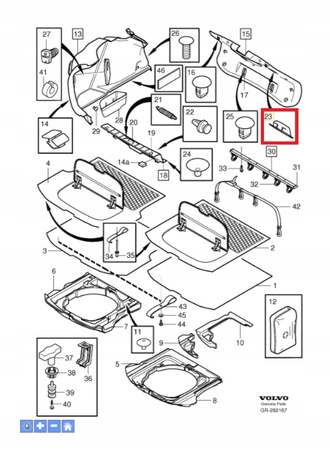 Uchwyt klapy bagażnika Volvo OE 31348022