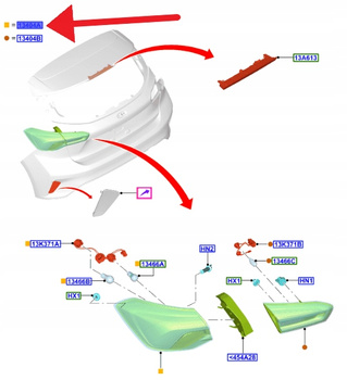 LAMPA LEWY TYŁ LED W BŁOTNIK FORD FOCUS 2022- OE 2673308 _ NX7B-13405-DE