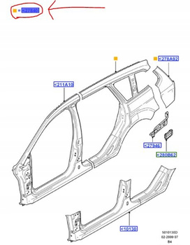 GÓRNA ĆWIARTKA PRAWA FORD FOCUS Mk2 KOMBI 2007-11_1507379_8M51-N27850-AA