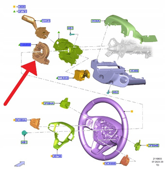 TAŚMA AIRBAG FORD FOCUS PUMA KUGA 2020- 2113263 _ GN15-14A664-AB