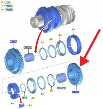 KOŁO ZĘBATE 2 BIEGU MMT6 FORD MONDEO KUGA SMAX EDGE 1728631 _ 9G9R-7M162-FB