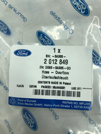 PRZEWÓD ZBIORNICZKA WYRÓWNAWCZEGO FORD MONDEO MK5 SMAX GALAXY 2015- 2.0L TDCI _ 2012849 _ DG93-8A365-GD